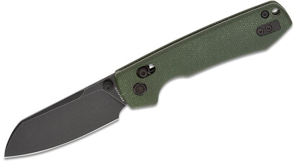 VOSTEED VOSRCCVPM5 RCC32VPM5 RACCOON CROSSBAR LOCK CLEAVER 14C28N GREEN MICARTA FOLDING KNIFE.