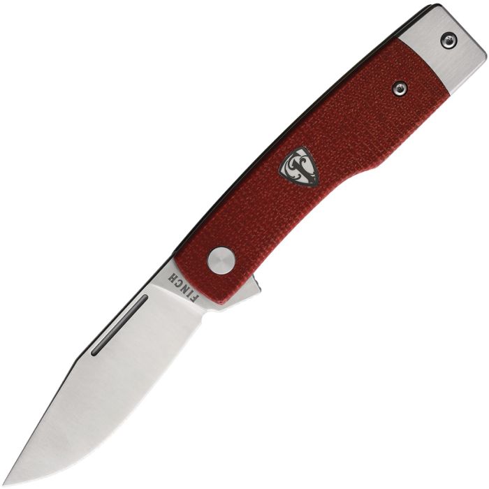 FINCH KNIVES FKCHT404 HATFIELD RED MICARTA 154CM EXTENDED TANG FOLDING