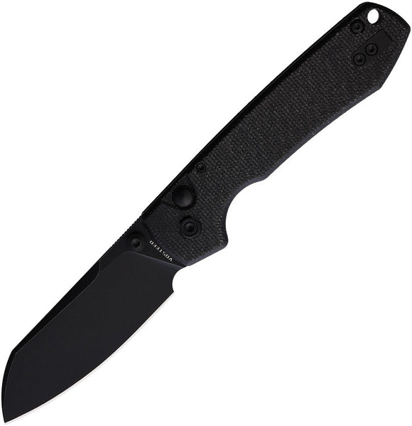 VOSTEED VOSRCSVM6 RC3SVM6 RACCOON CROSSBAR LOCK 14C28N BLACK MICARTA FOLDING KNIFE.