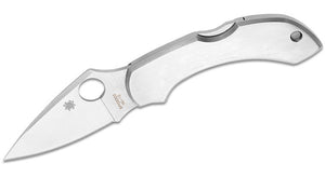 SPYDERCO C28P DRAGONFLY STAINLESS VG10 BLADE STEEL PLAIN EDGE FOLDING KNIFE.