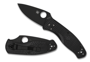 SPYDERCO C136PBBK PERSISTENCE LTW BLACK FRN BLACK 8CR13MOV STEEL FOLDING KNIFE.