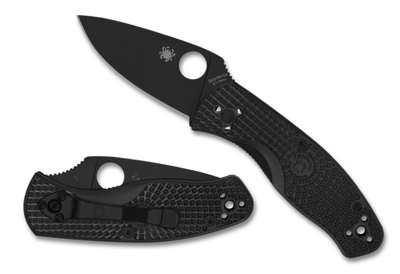 SPYDERCO C136PBBK PERSISTENCE LTW BLACK FRN BLACK 8CR13MOV STEEL FOLDING KNIFE.