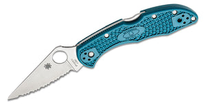 SPYDERCO C11FSK390 DELICA BLUE FRN K390 SPYDER EDGE FOLDING KNIFE.