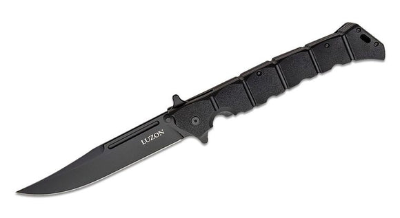 COLD STEEL 20NQXBKBK LARGE LUZON BLACK 8CR13MOV STEEL BLACK GFN FOLDING KNIFE.