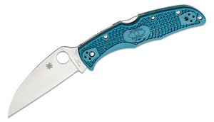 SPYDERCO C10FPWK390 ENDURA K390 STEEL WHARNCLIFFE BLUE LTW FOLDING KNIFE.