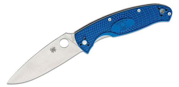 SPYDERCO C142PBL RESILIENCE LTW BLUE FRN S35VN SATIN FINISH FOLDING KNIFE.