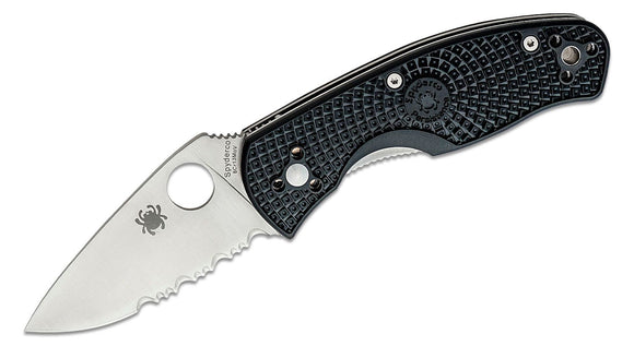 SPYDERCO C136SBK PERSISTENCE LTW BLACK FRN SPYDER 8CR13MOV STEEL FOLDING KNIFE.