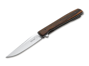 BOKER PLUS 01BO711 URBAN TRAPPER BRAD ZINKER VG10 IRONWOOD FOLDING KNIFE