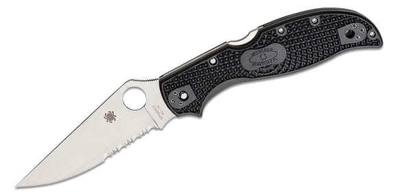 SPYDERCO C258PSBK STRETCH 2 XL VG10 STEEL LIGHT WEIGHT FRN COMBO FOLDING KNIFE