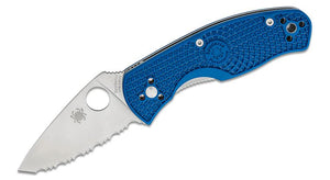 SPYDERCO C136SBL PERSISTENCE BLUE CPM S35VN STEEL LTW SPYDER EDGE FOLDING KNIFE.